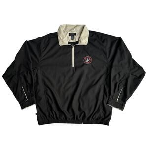 Holloway USMC United State Marine Corp Black L Pullover Jacket Embroidered Lined
